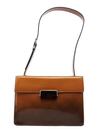 Prada Brown Gradient Spazzolato Shoulder Bag