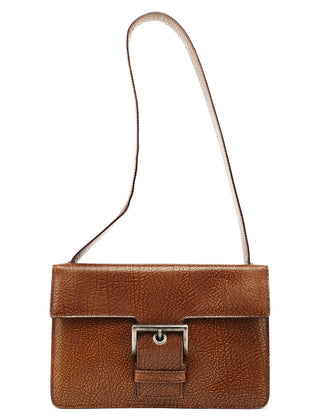 Prada Brown Lama Buckle Shoulder Bag