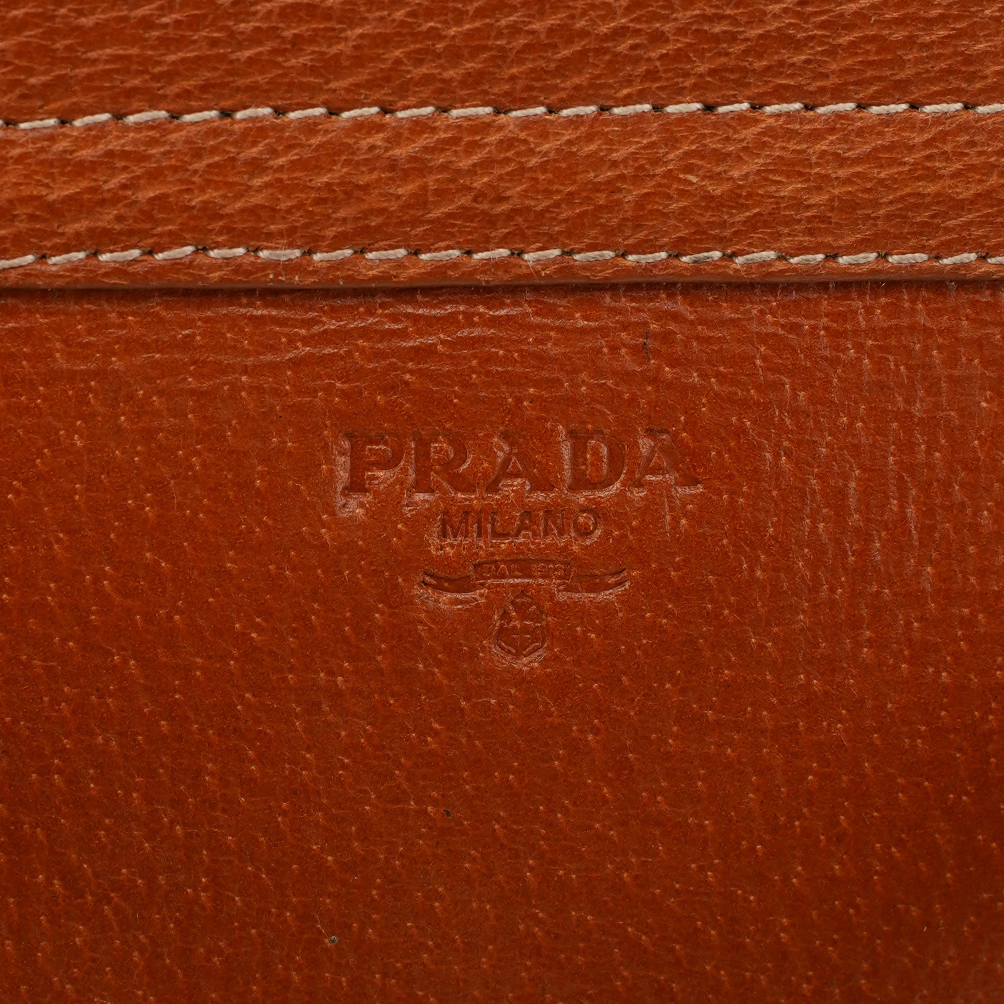 Prada Brown Leather Belt Tote Bag