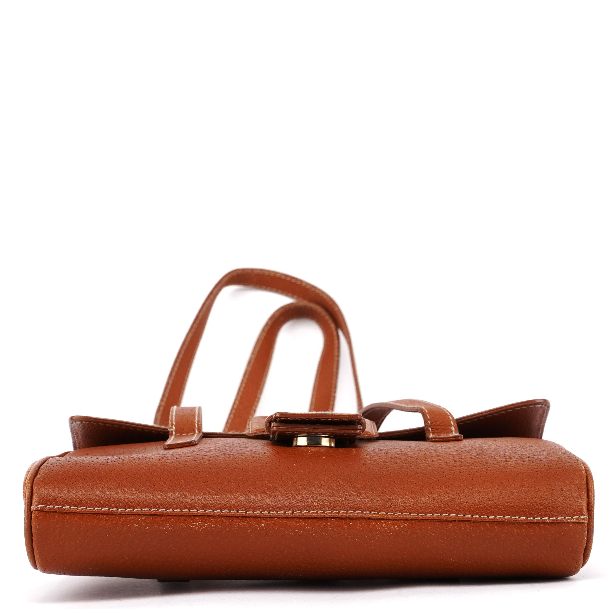 Prada Brown Leather Belt Tote Bag