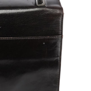 Prada Brown Leather Vitello Buckle Shoulder Bag