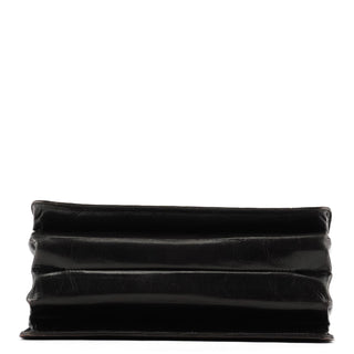 Prada Brown Leather Vitello Buckle Shoulder Bag