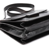 Prada Vitello Schultertasche mit Schnalle aus braunem Leder