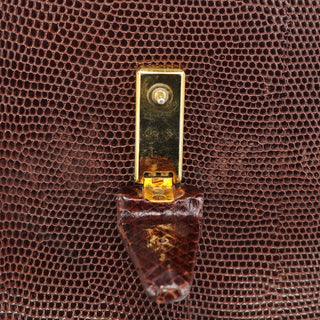 Prada Brown Lizard Embossed Leather Crossbody Bag