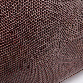 Prada Brown Lizard Embossed Leather Crossbody Bag