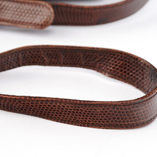 Prada Brown Lizard Embossed Leather Crossbody Bag