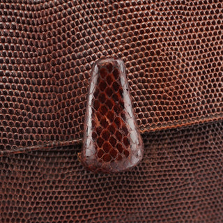 Prada Brown Lizard Embossed Leather Crossbody Bag