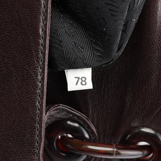 Prada Brown Madras Swing Chain Shoulder Bag