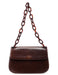 Prada Brown Madras Swing Chain Shoulder Bag