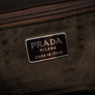 Prada Brown Mesh Plastic Chain Shoulder Bag