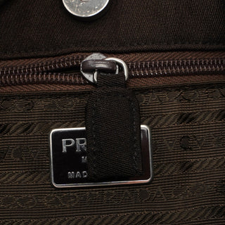 Prada Brown Mesh Plastic Chain Shoulder Bag