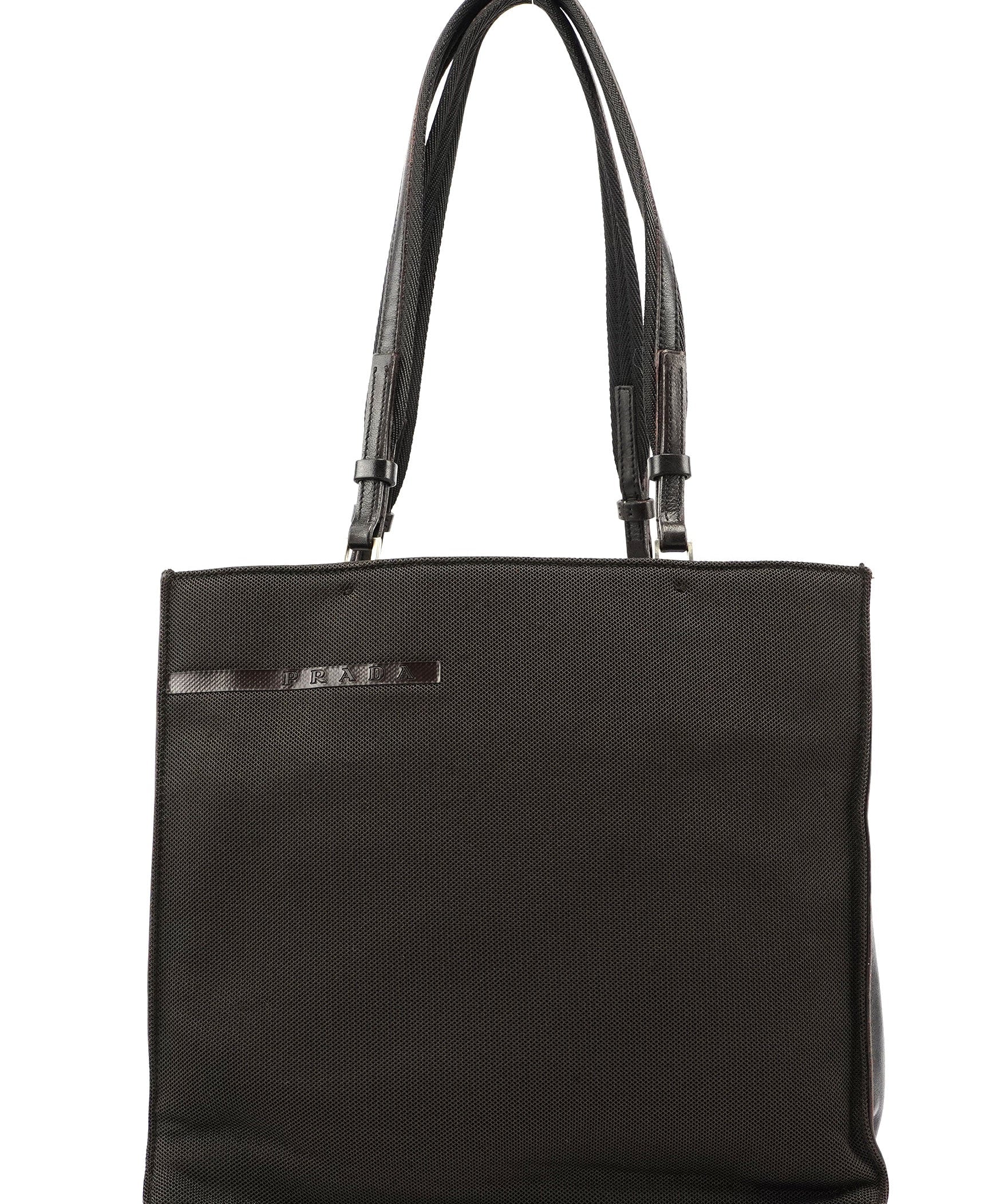 Prada Brown Mesh Sport Tote