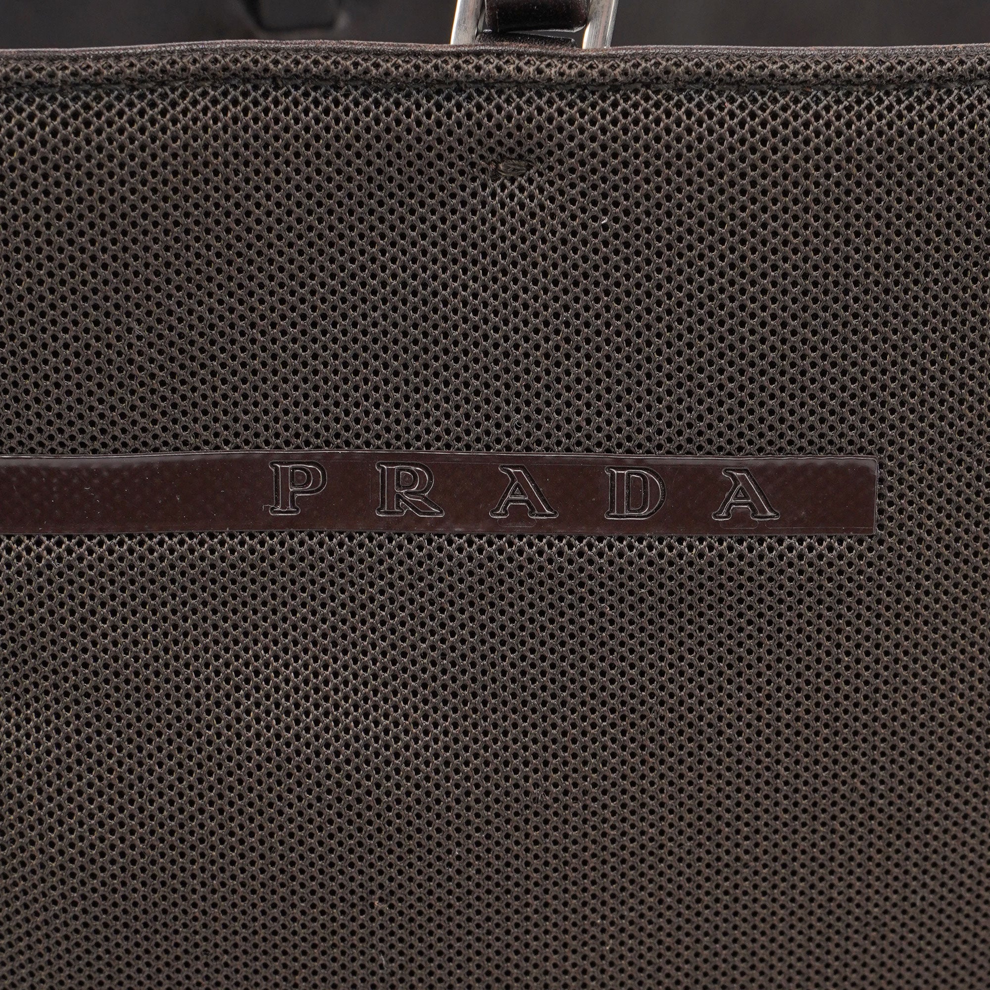 Prada Brown Mesh Sport Tote