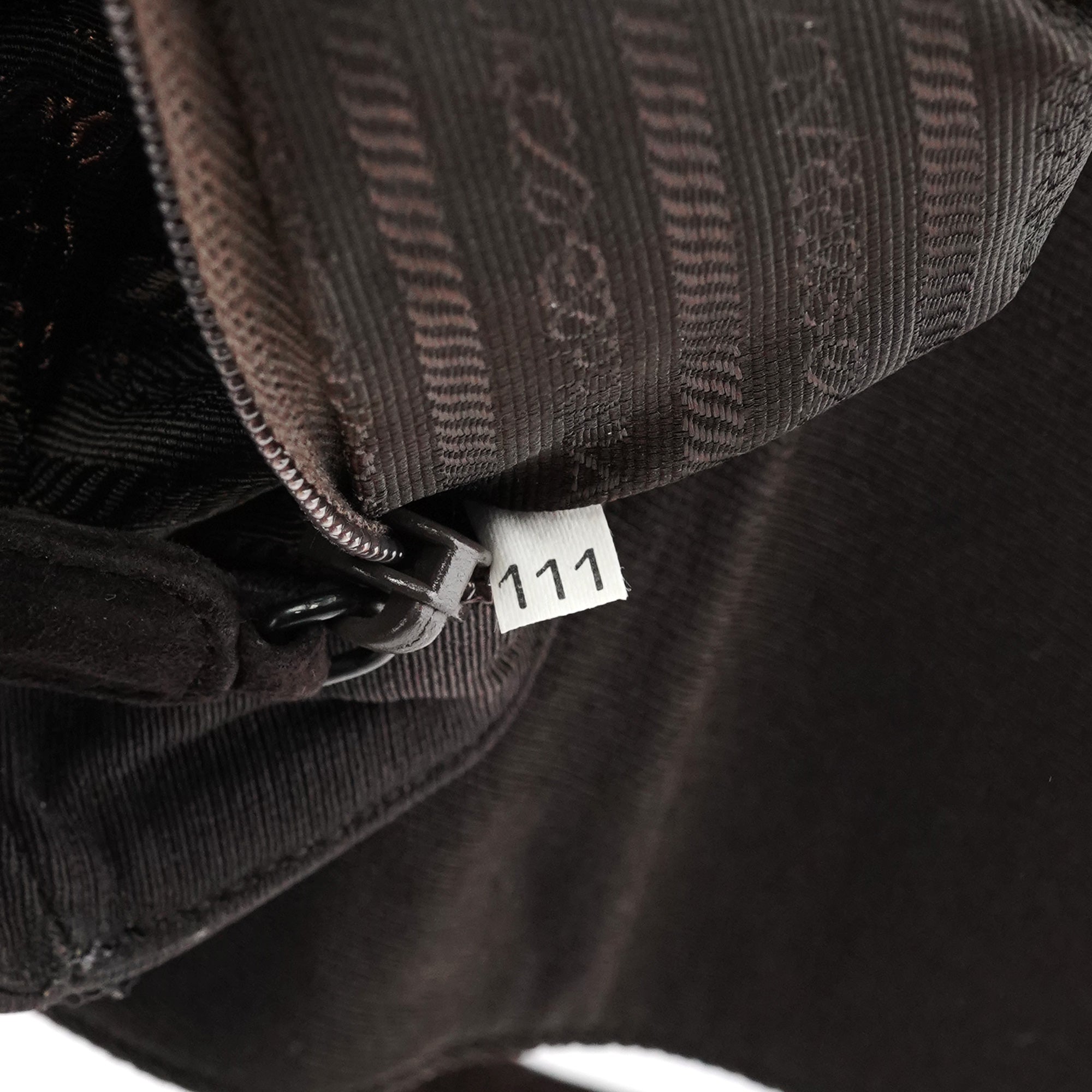 Prada Brown Nylon Mesh Suede Tote Bag