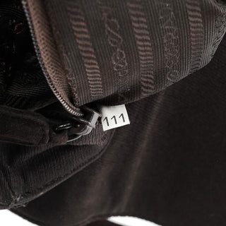 Prada Brown Nylon Mesh Suede Tote Bag