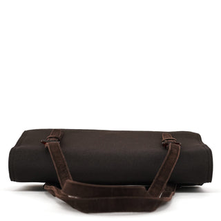 Prada Brown Nylon Mesh Suede Tote Bag
