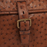 Prada Brown Ostrich Leather Tote