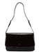 Prada Brown Patent Leather Mesh Shoulder Bag