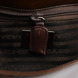 Prada Brown Patent Leather Stampa Girafa Shoulder Bag