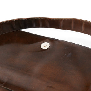 Prada Brown Patent Leather Stampa Girafa Shoulder Bag