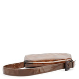 Prada Brown Patent Leather Stampa Girafa Shoulder Bag