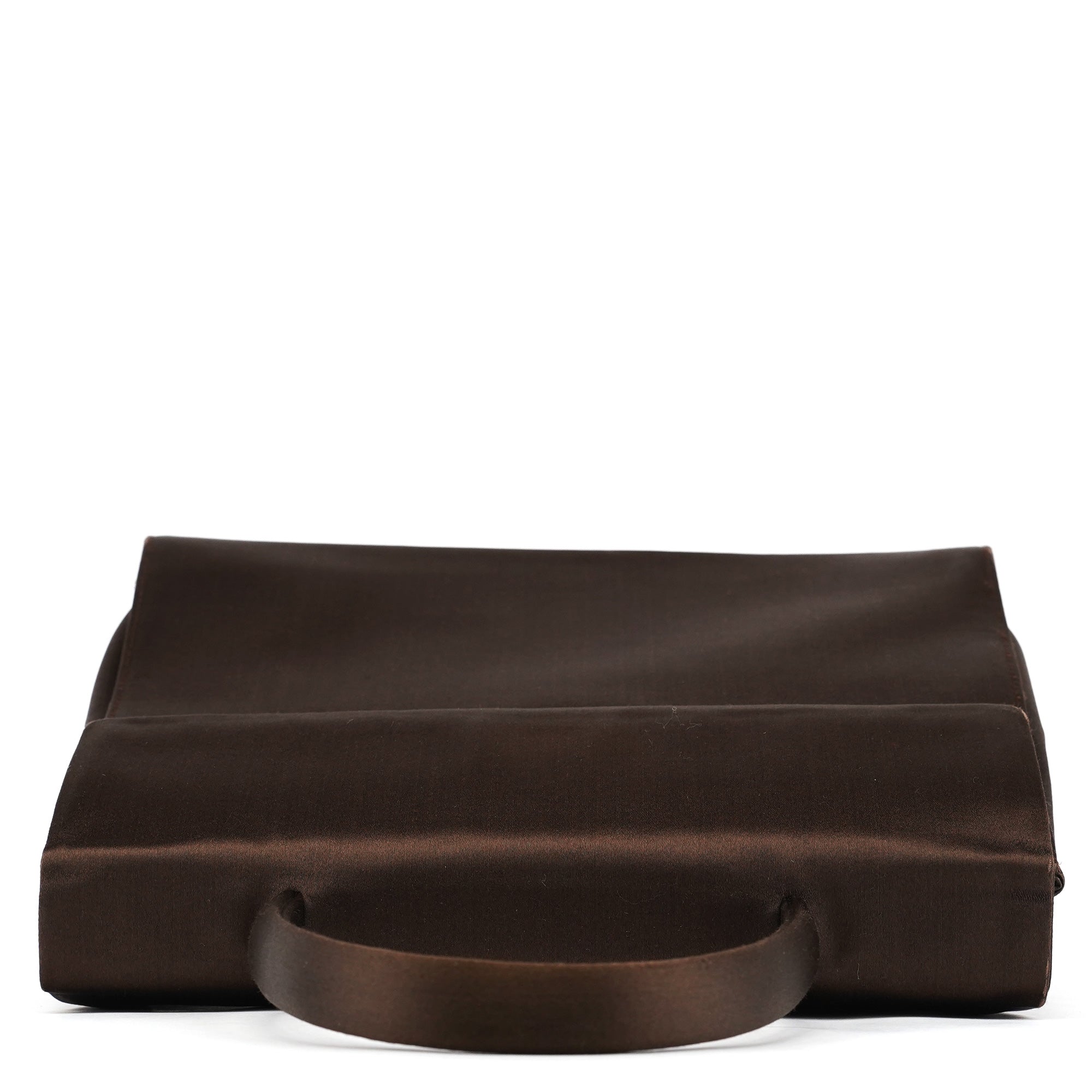 Prada Brown Raso Satin Top Handle Bag