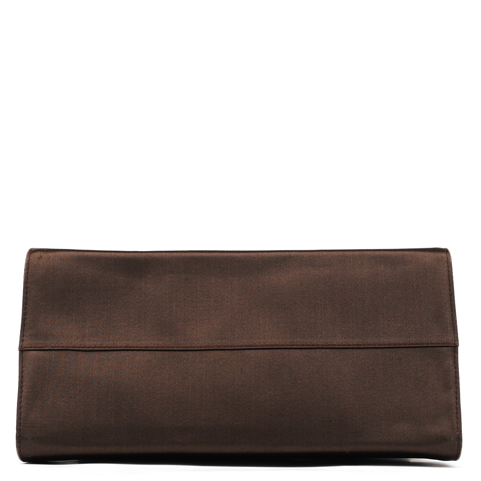 Prada Brown Raso Satin Top Handle Bag
