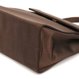 Prada Brown Raso Satin Top Handle Bag