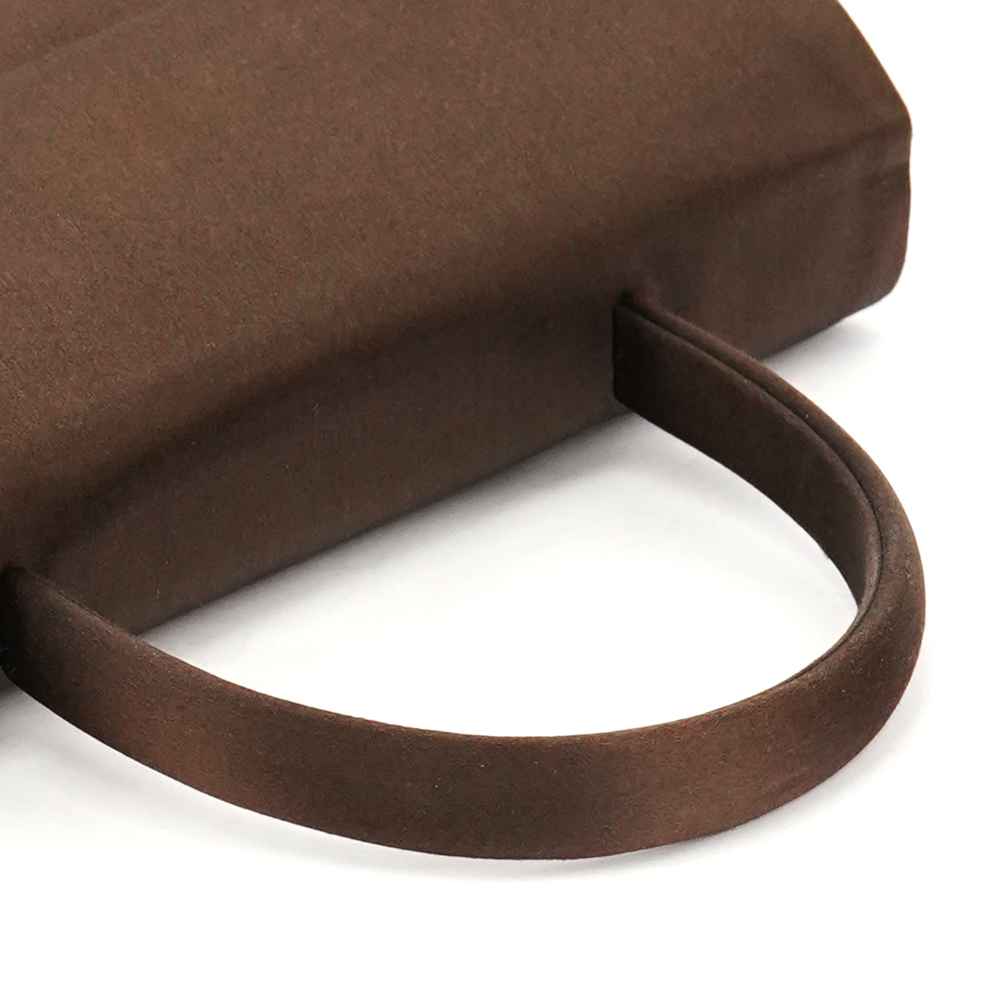 Prada Brown Raso Satin Top Handle Bag