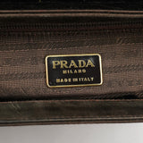 Prada Brown Raso Satin Top Handle Bag