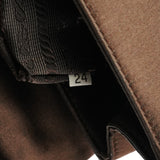 Prada Brown Raso Satin Top Handle Bag