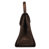 Prada Brown Raso Satin Top Handle Bag