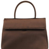 Prada Brown Raso Satin Top Handle Bag