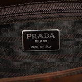 Prada Sac porté épaule Spazzolato Girafo en cuir verni marron