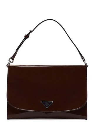 Prada Brown Spazzolato Mini Hobo Shoulder Bag