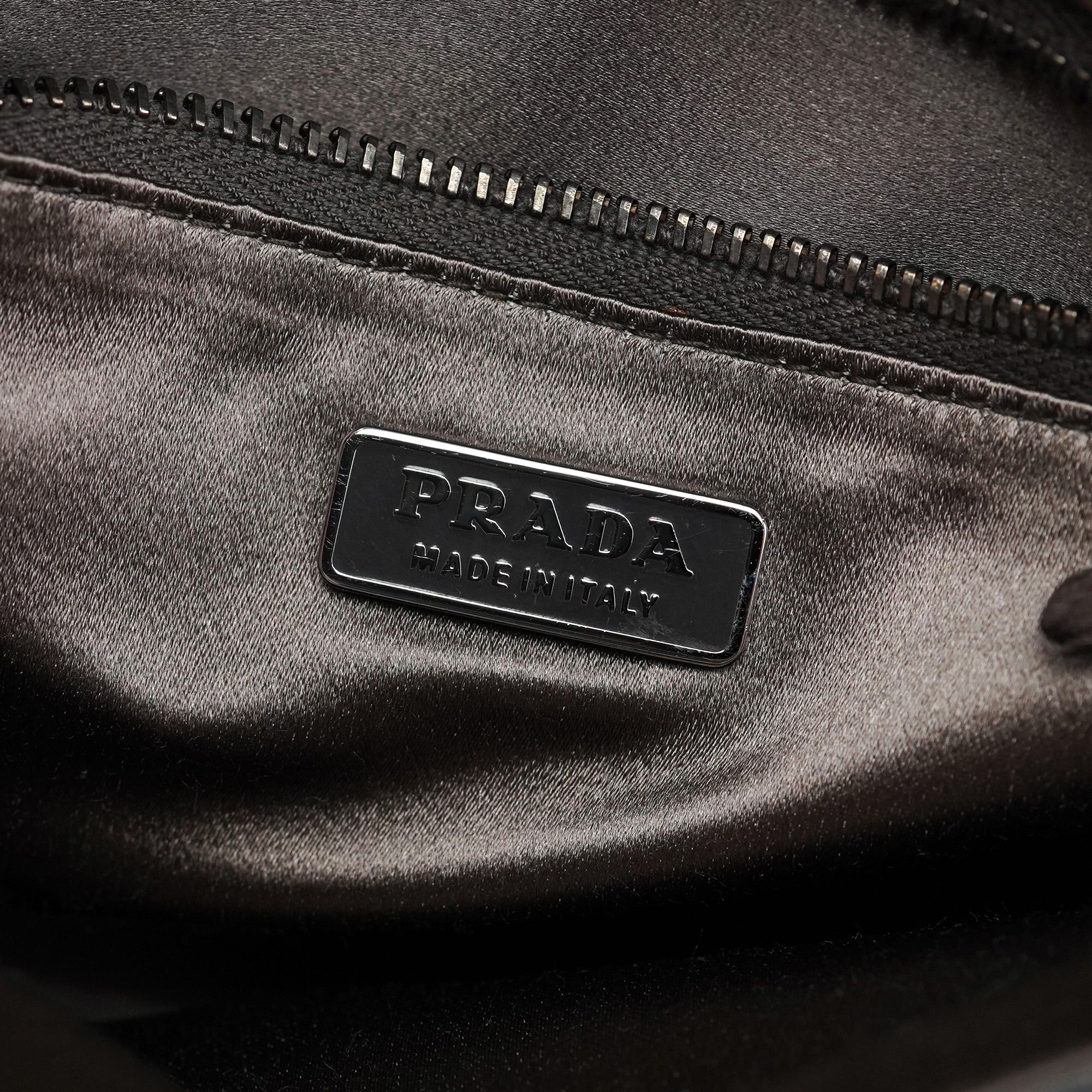 Prada Mini sac hobo Spazzolato en cuir verni marron