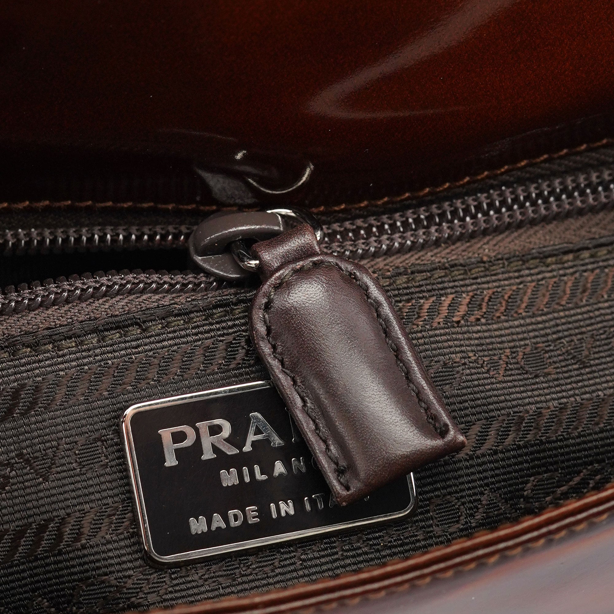 Prada Brown Stampa Giraffa Shoulder Bag