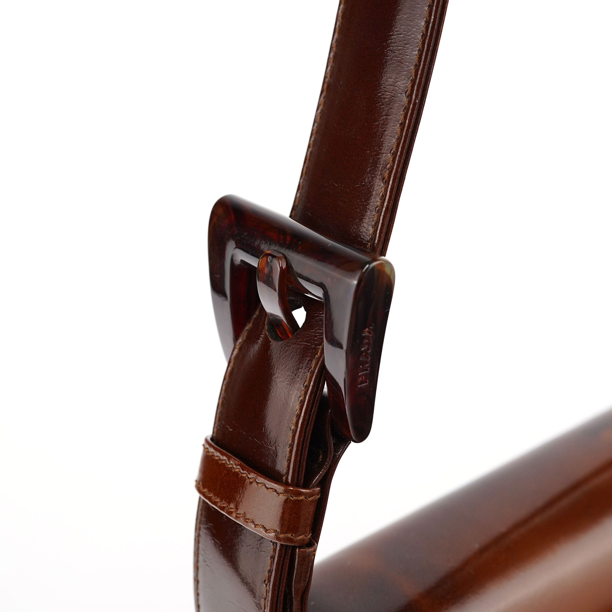 Prada Brown Stampa Giraffa Shoulder Bag