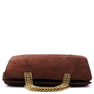 Prada Brown Suede Chain Handle Tote