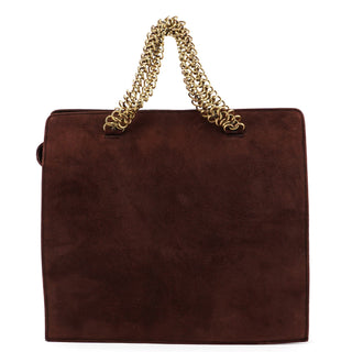 Prada Brown Suede Chain Handle Tote