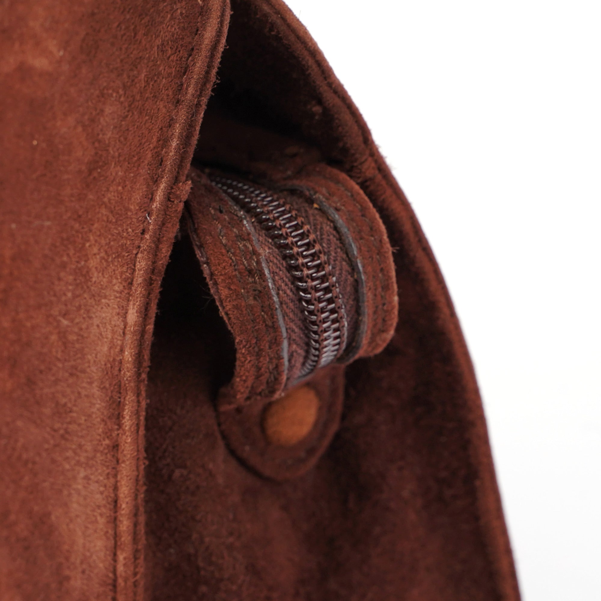 Prada Sac cabas à anses chaîne en daim marron
