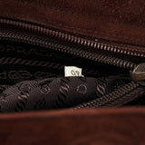 Prada Sac cabas à anses chaîne en daim marron