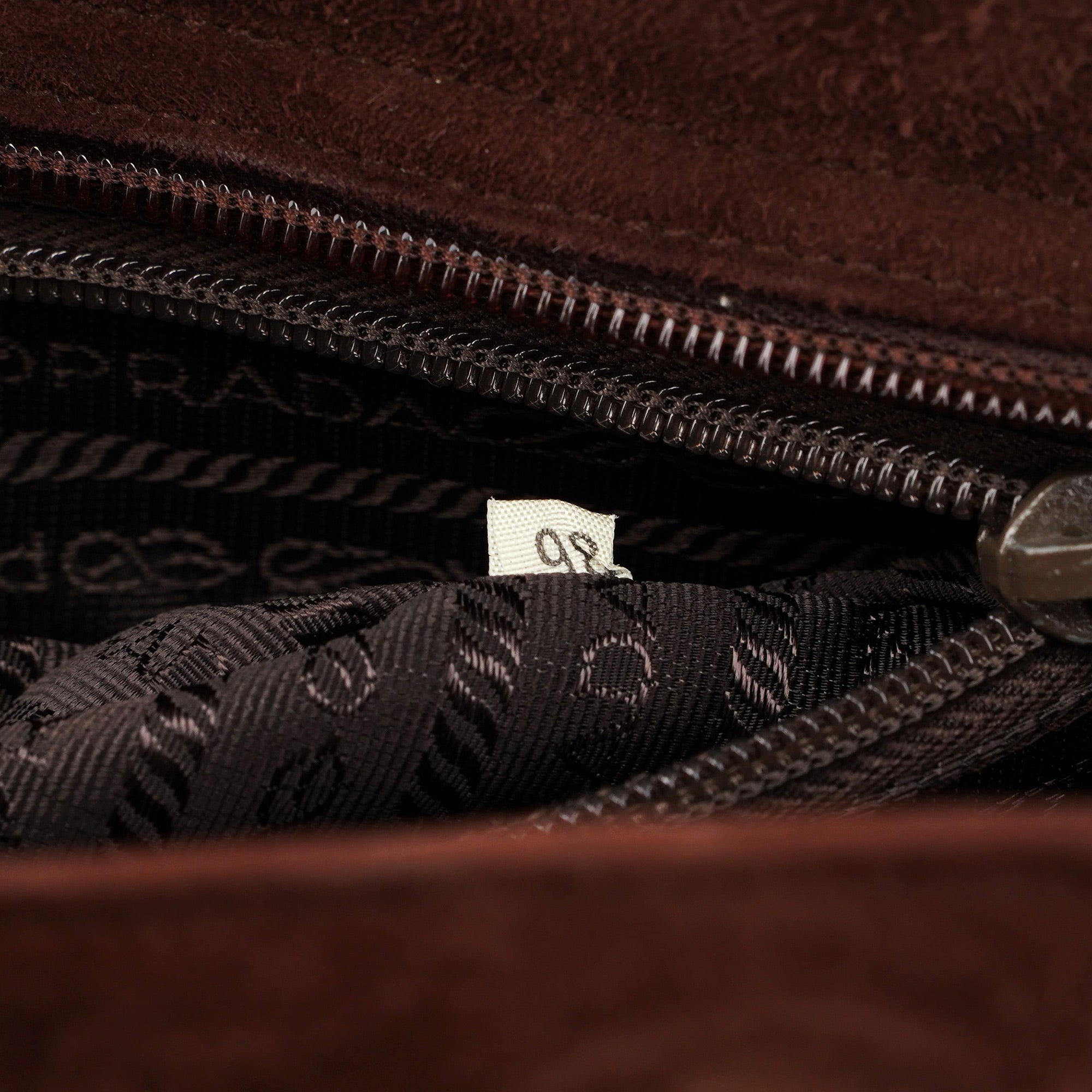 Prada Brown Suede Chain Handle Tote