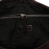 Prada Brown Suede Hobo Shoulder Bag