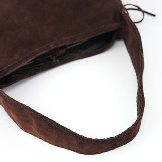 Prada Brown Suede Hobo Shoulder Bag