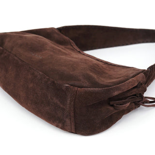 Prada Brown Suede Hobo Shoulder Bag