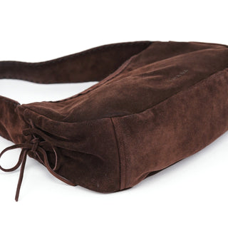 Prada Brown Suede Hobo Shoulder Bag
