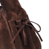 Prada Brown Suede Hobo Shoulder Bag