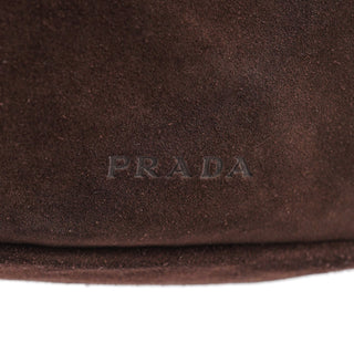 Prada Brown Suede Hobo Shoulder Bag