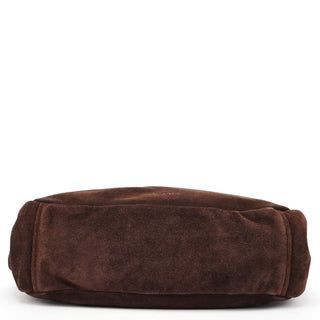 Prada Brown Suede Hobo Shoulder Bag